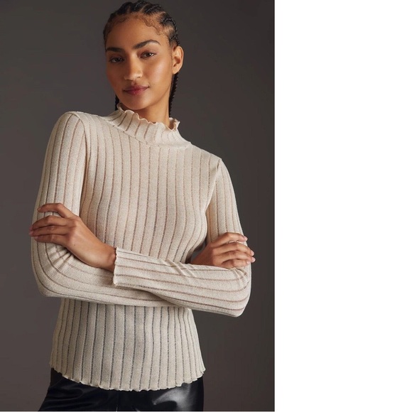 Pilcro Sheer Turtleneck - Picture 6 of 8